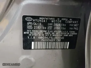 2020 Hyundai Elantra Value Edition with VIN KMHD84LF6LU905546, listed as a Copart auction lot 48979875 with 67,869 mi miles and Salvage Title. Bid and sale history available at carsss.com. Image 13.