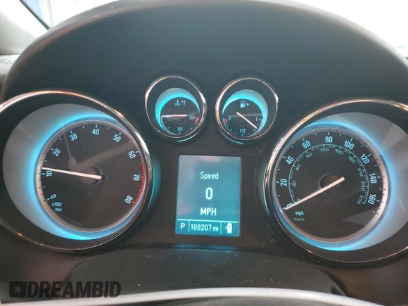 2016 Buick Verano with VIN 1G4PP5SK7G4169341, listed as a Copart auction lot 60029385 with 108,207 mi miles and Salvage title. Bid and sale history available at DreamBid. Image 9.