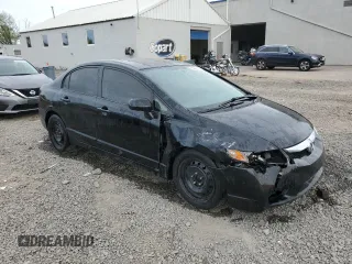 2011 Honda Civic LX with VIN 2HGFA1F53BH526297, listed as a Copart auction lot 53822925 with 156,639 mi miles and Salvage Title. Bid and sale history available at DreamBid. Image 4.