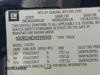 2009 Chevrolet Silverado 1500 with VIN 1GCEC24C29Z205003, listed as a IAAI auction lot 42031245 with 123,278 mi miles and . Bid and sale history available at DreamBid. Image 9.
