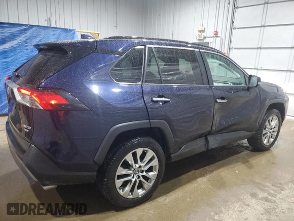 2019 Toyota RAV4 Limited with VIN 2T3N1RFV8KC055886, listed as a Copart auction lot 50553305 with 70,190 mi miles and Salvage Title. Bid and sale history available at carsss.com. Image 3.