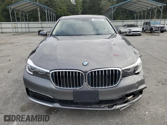 2018 BMW 7 Series 740e xDrive iPerformance with VIN WBA7J2C51JG938383, listed as a Copart auction lot 74255964 with 0 mi miles and Salvage Title. Bid and sale history available at carsss.com. Image 5.