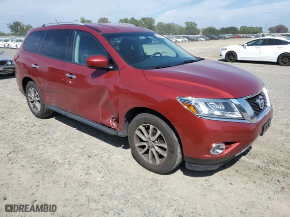 2016 Nissan Pathfinder Platinum with VIN 5N1AR2MM8GC620232, listed as a Copart auction lot 53489635 with 103,764 mi miles and Salvage Title. Bid and sale history available at carsss.com. Image 4.