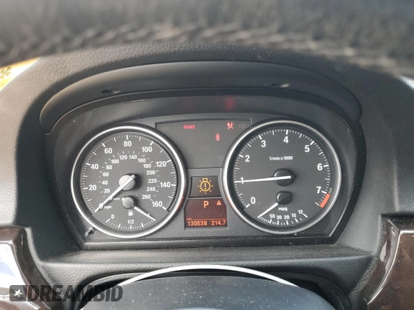2008 BMW 3 Series 328xi with VIN WBAVC93558K043352, listed as a Copart auction lot 53212695 with 130,538 mi miles and Salvage Title. Bid and sale history available at carsss.com. Image 9.