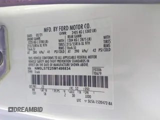2021 Ford Transit Connect XL with VIN NM0LS7E25M1498834, listed as a IAAI auction lot 41761044 with 90,771 mi miles and . Bid and sale history available at DreamBid. Image 9.