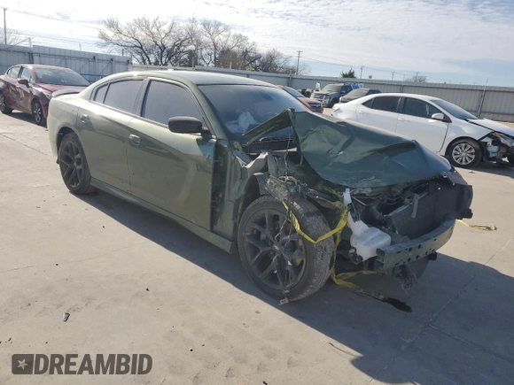 2021 Dodge Charger GT with VIN 2C3CDXHG7MH559045, listed as a Copart auction lot 41653595 with Not Provided miles and Salvage Title. Bid and sale history available at DreamBid. Image 4.