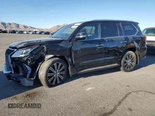 2020 Lexus LX with VIN JTJDY7AX1L4332179, listed as a Copart auction lot 77017714 with 49,756 mi miles and Salvage Title. Bid and sale history available at carsss.com. Image 1.