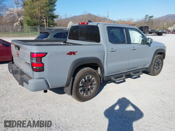 2023 Nissan Frontier PRO-4X with VIN 1N6ED1EK0PN658776, listed as a IAAI auction lot 41864687 with 15,783 mi miles. Bid and sale history available at carsss.com. Image 4.