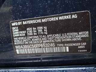 2015 BMW 3 Series 328i xDrive with VIN WBA3B5C56FP653246, listed as a IAAI auction lot 40525268 with 83,329 mi miles and . Bid and sale history available at DreamBid. Image 9.