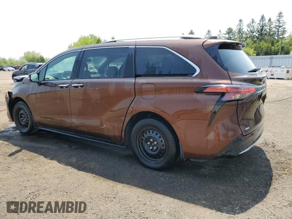2024 Toyota Sienna LE z VIN 5TDGSKFCXRS148320, wystawiony jako Copart lot #59415445 z przebiegiem 14 883 mil mil oraz Szkoda całkowita • Salvage title. Historia ofert i sprzedaży dostępna na DreamBid. Obrazek 2.