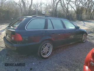 2001 BMW 5 Series 525iT with VIN WBADS33431GD50002, listed as a Copart auction lot 86652624 with 0 mi miles and Salvage Title. Bid and sale history available at carsss.com. Image 3.