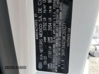 2021 Kia Forte GT-Line z VIN 3KPF34AD5ME269277, wystawiony jako Copart lot #55737805 z przebiegiem 74 208 mil mil oraz Szkoda całkowita • Salvage title. Historia ofert i sprzedaży dostępna na DreamBid. Obrazek 13.