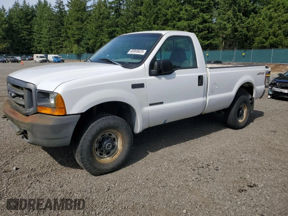 1999 Ford F-250 XL with VIN 1FTNF21F3XEC38845, listed as a Copart auction lot 60869825 with 327,518 mi miles and Clean title. Bid and sale history available at DreamBid. Image 1.