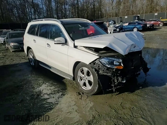 2017 Mercedes-Benz GLS 450 with VIN 4JGDF6EE1HA887438, listed as a Copart auction lot 42875025 with 83,584 mi miles and Salvage Title. Bid and sale history available at DreamBid. Image 12.