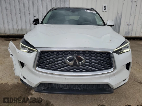 2023 Infiniti QX50 Luxe with VIN 3PCAJ5BA9PF107127, listed as a Copart auction lot 63402535 with 23,844 mi miles and Salvage title. Bid and sale history available at DreamBid. Image 5.