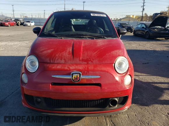 2013 FIAT 500 Abarth with VIN 3C3CFFJH9DT738380, listed as a Copart auction lot 88735915 with 43,977 mi miles and Salvage Title. Bid and sale history available at carsss.com. Image 5.