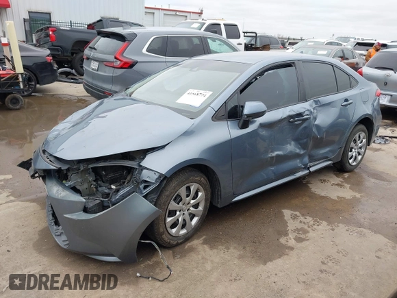 2020 Toyota Corolla LE with VIN 5YFEPRAE0LP120519, listed as a IAAI auction lot 41568774 with 100,780 mi miles. Bid and sale history available at carsss.com. Image 2.