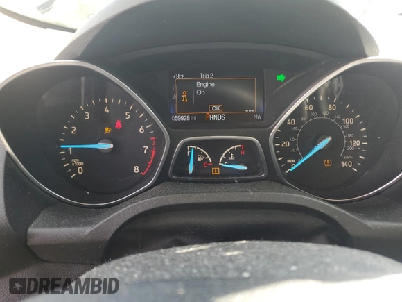 2017 Ford Escape S with VIN 1FMCU0F79HUB36083, listed as a Copart auction lot 51093174 with 59,928 mi miles and Salvage title. Bid and sale history available at DreamBid. Image 9.