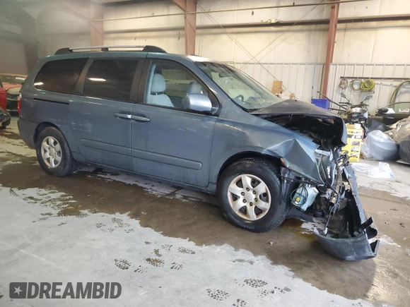 2006 Kia Sedona LX with VIN KNDMB233666079693, listed as a Copart auction lot 44993745 with 187,600 mi miles and Salvage Title. Bid and sale history available at carsss.com. Image 4.