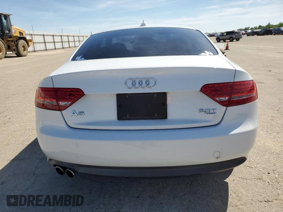 2012 Audi A5 2.0T Premium Plus with VIN WAULFAFRXCA013809, listed as a Copart auction lot 50455945 with 80,708 mi miles and Salvage Title. Bid and sale history available at carsss.com. Image 6.