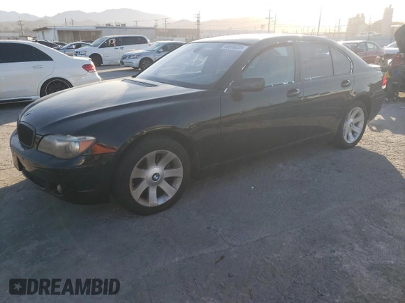 2006 BMW 7 Series 750i with VIN WBAHL83516DT01293, listed as a Copart auction lot 49506035 with Not provided miles and Salvage title. Bid and sale history available at DreamBid. Image 1.