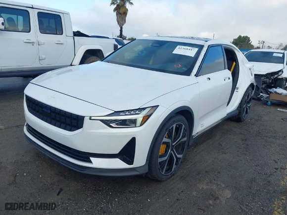 2022 Polestar 2 with VIN LPSED3KAXNL058360, listed as a IAAI auction lot 41568447 with 16,523 mi miles. Bid and sale history available at carsss.com. Image 2.