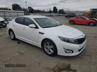 2015 Kia Optima LX with VIN KNAGM4A74F5644650, listed as a Copart auction lot 47653235 with 129,015 mi miles and Salvage Title. Bid and sale history available at carsss.com. Image 4.