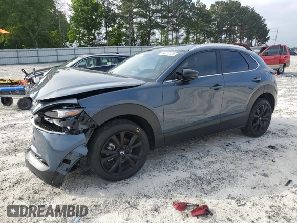 2024 Mazda CX-30 S Carbon Edition с VIN 3MVDMBCMXRM604194, выставлен на аукционе Copart как лот 54777125 с пробегом 9 816 миль миль и Списание • Salvage title. История ставок и продаж доступна на DreamBid. Изображение 1.
