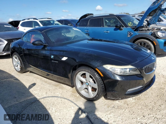 2009 BMW Z4 sDrive30i with VIN WBALM53539E161655, listed as a Copart auction lot 78977474 with 0 mi miles and Salvage Title. Bid and sale history available at carsss.com. Image 4.