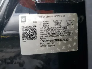 2019 Cadillac CTS AWD z VIN 1G6AW5SX9K0147630, wystawiony jako Copart lot #74014694 z przebiegiem 75 779 mil mil oraz Szkoda całkowita • Salvage title. Historia ofert i sprzedaży dostępna na DreamBid. Obrazek 12.