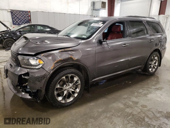 2019 Dodge Durango R/T with VIN 1C4SDJCTXKC743386, listed as a Copart auction lot 50820995 with 71,752 mi miles and Salvage Title. Bid and sale history available at carsss.com. Image 1.