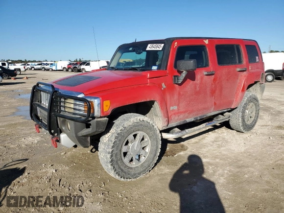 2009 Hummer H3 SUV Luxury with VIN 5GTEN13E598110019, listed as a Copart auction lot 43645845 with 0 mi miles and Clean Title. Bid and sale history available at carsss.com. Image 1.