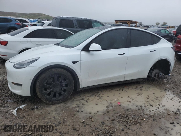 2020 Tesla Model Y Long Range z VIN 5YJYGDEE4LF052702, wystawiony jako Copart lot #53243385 z przebiegiem 75 917 mil mil oraz Szkoda całkowita • Salvage title. Historia ofert i sprzedaży dostępna na DreamBid. Obrazek 1.