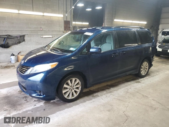 2011 Toyota Sienna LE with VIN 5TDJK3DC7BS016720, listed as a Copart auction lot 52746125 with 117,617 mi miles and Salvage Title. Bid and sale history available at carsss.com. Image 1.