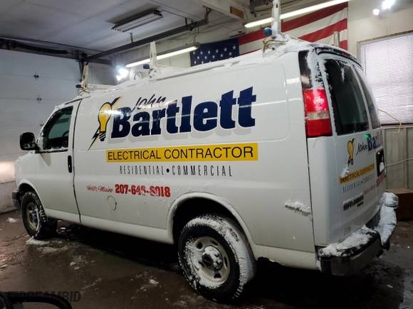 2013 GMC Savana Cargo Van with VIN 1GTW7FCA9D1143400, listed as a Copart auction lot 44860895 with 214,827 mi miles and Clean Title. Bid and sale history available at carsss.com. Image 2.