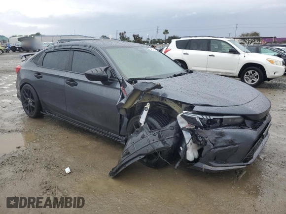 2022 Honda Civic Sedan Sport with VIN 2HGFE2F51NH515250, listed as a Copart auction lot 48825625 with 77,405 mi miles and Salvage Title. Bid and sale history available at carsss.com. Image 4.
