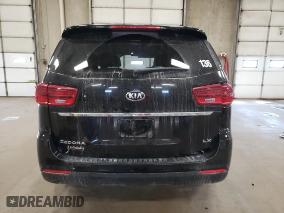 2021 Kia Sedona LX with VIN KNDMB5C14M6671008, listed as a Copart auction lot 53820675 with 78,073 mi miles and Salvage Title. Bid and sale history available at carsss.com. Image 6.