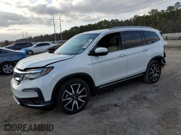 2021 Honda Pilot Touring 8-Passenger with VIN 5FNYF5H92MB001840, listed as a Copart auction lot 43236895 with 63,402 mi miles and Salvage Title. Bid and sale history available at DreamBid. Image 1.