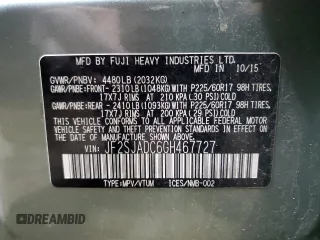 2016 Subaru Forester 2.5i Premium with VIN JF2SJADC6GH467727, listed as a Copart auction lot 53131615 with 91,369 mi miles and Salvage Title. Bid and sale history available at carsss.com. Image 14.