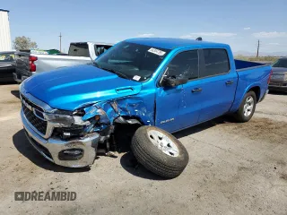 2025 Ram 1500 Lone Star with VIN 1C6SRFFP7SN624414, listed as a Copart auction lot 60304785 with 4,641 mi miles and Salvage title. Bid and sale history available at DreamBid. Image 1.