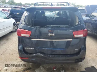 2015 Kia Sedona SX with VIN KNDMC5C14F6025113, listed as a Copart auction lot 53763484 with 91,406 mi miles and Salvage Title. Bid and sale history available at carsss.com. Image 6.