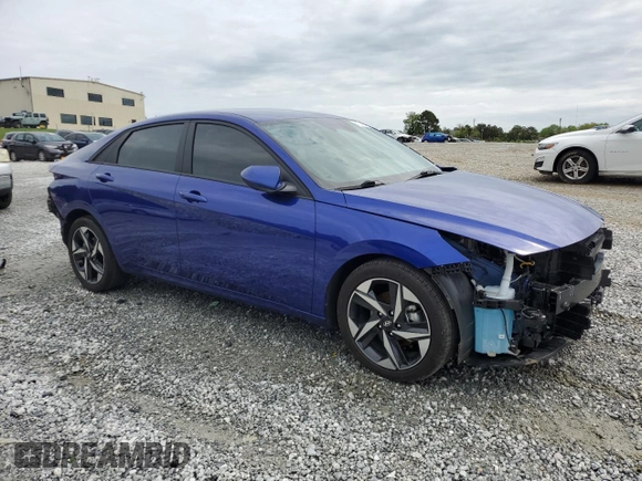 2023 Hyundai Elantra SEL with VIN KMHLS4AG0PU478394, listed as a Copart auction lot 51831975 with 13,982 mi miles and Salvage Title. Bid and sale history available at DreamBid. Image 4.