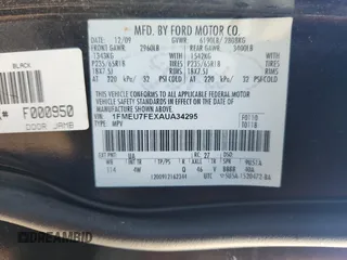 2010 Ford Explorer Limited с VIN 1FMEU7FEXAUA34295, выставлен на аукционе Copart как лот 65576445 с пробегом 246 474 миль миль и Чистый • Clean title. История ставок и продаж доступна на DreamBid. Изображение 13.