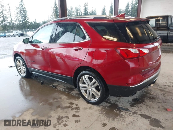 2019 Chevrolet Equinox Premier with VIN 2GNAXYEX8K6223490, listed as a IAAI auction lot 41979705 with 57,462 mi miles. Bid and sale history available at carsss.com. Image 3.