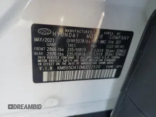 2021 Hyundai Santa Fe Hybrid Limited with VIN KM8S5DA10MU012510, listed as a Copart auction lot 87411534 with 26,316 mi miles and Salvage Title. Bid and sale history available at carsss.com. Image 15.