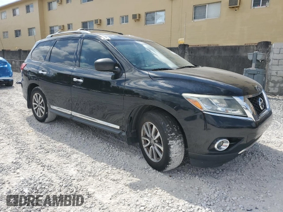 2014 Nissan Pathfinder SL with VIN 5N1AR2MNXEC645039, listed as a Copart auction lot 53368885 with 100,992 mi miles and Salvage Title. Bid and sale history available at DreamBid. Image 4.