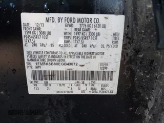 2014 Ford Explorer with VIN 1FM5K8B80EGB43672, listed as a IAAI auction lot 41173546 with 140,577 mi miles and . Bid and sale history available at carsss.com. Image 9.