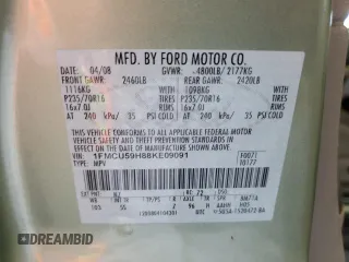 2008 Ford Escape Hybrid with VIN 1FMCU59H88KE09091, listed as a Copart auction lot 62416815 with 224,614 mi miles and Salvage title. Bid and sale history available at DreamBid. Image 13.