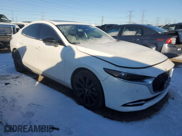 2023 Mazda 3 Premium Plus with VIN 3MZBPBEY5PM381086, listed as a Copart auction lot 87050334 with 35,698 mi miles and Salvage Title. Bid and sale history available at DreamBid. Image 4.