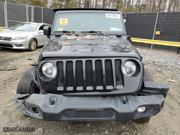 2019 Jeep Wrangler Unlimited Sport with VIN 1C4HJXDG4KW538961, listed as a Copart auction lot 44018655 with 53,478 mi miles and Salvage Title. Bid and sale history available at carsss.com. Image 5.